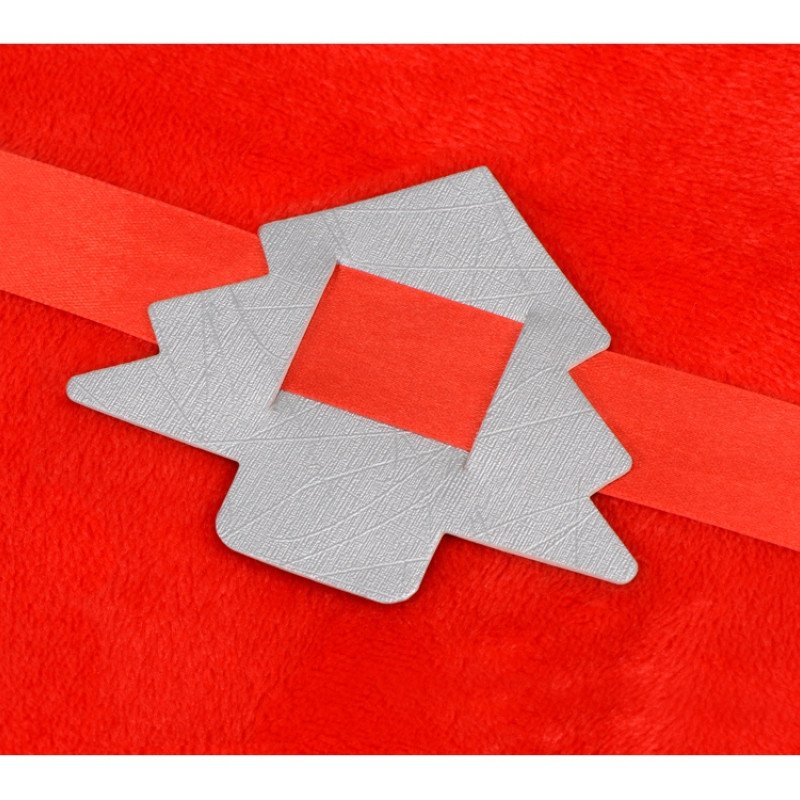 Новогодняя бирка для пледов "Елочка", серебристый