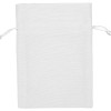Мешочек подарочный, искусственный лен, средний, белый