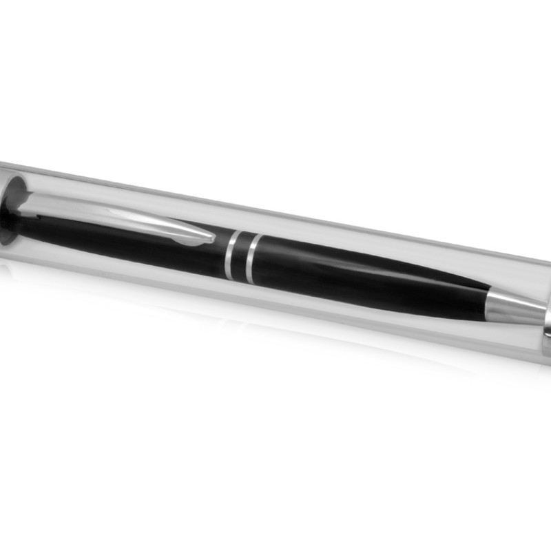 Тубус для 1 ручки «Аяс», прозрачный/серебристый