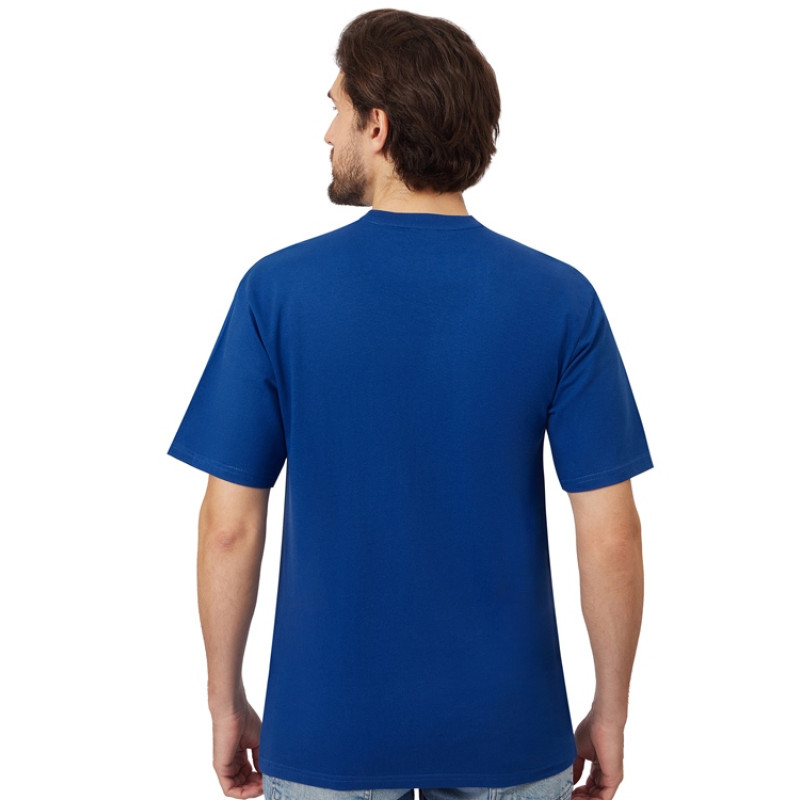 Футболка из френч терри «Warsaw» унисекс 220гр, кл. синий Футболка из френч терри «Warsaw» унисекс 220гр, кл. синий