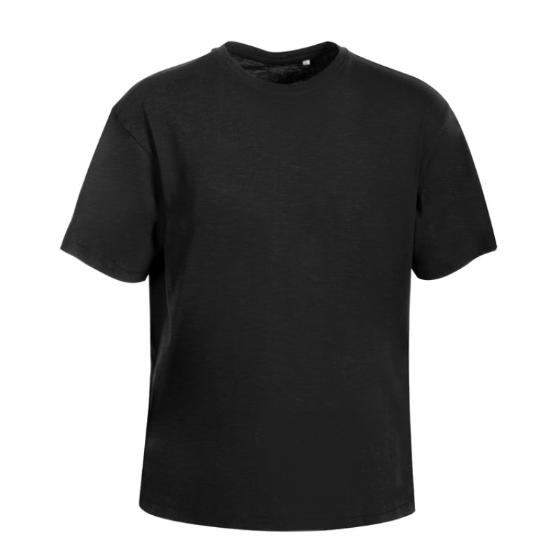 Футболка из джерси с протяжками «Portofino» унисекс, черный Футболка из джерси с протяжками «Portofino» унисекс, черный