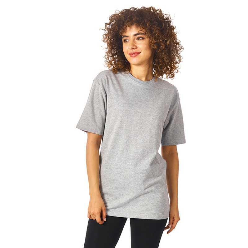 Футболка из френч терри «Warsaw» унисекс 220гр, серый меланж