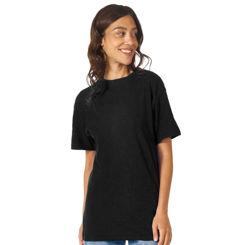 Футболка из джерси с протяжками «Portofino» унисекс, черный Футболка из джерси с протяжками «Portofino» унисекс, черный