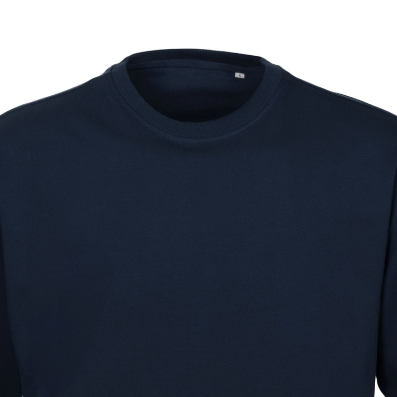 Футболка из френч терри «Warsaw» унисекс 220гр, темно-синий