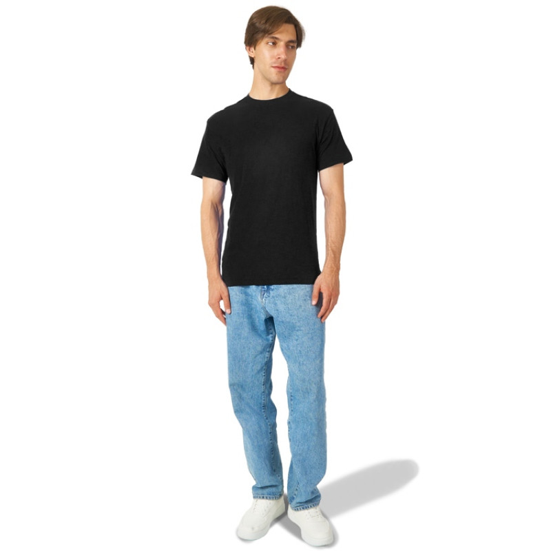 Футболка из джерси с протяжками «Portofino» унисекс, черный Футболка из джерси с протяжками «Portofino» унисекс, черный