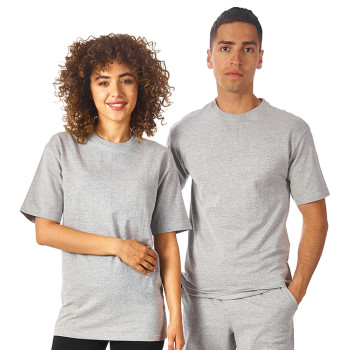 Футболка из френч терри «Warsaw» унисекс 220гр, серый меланж