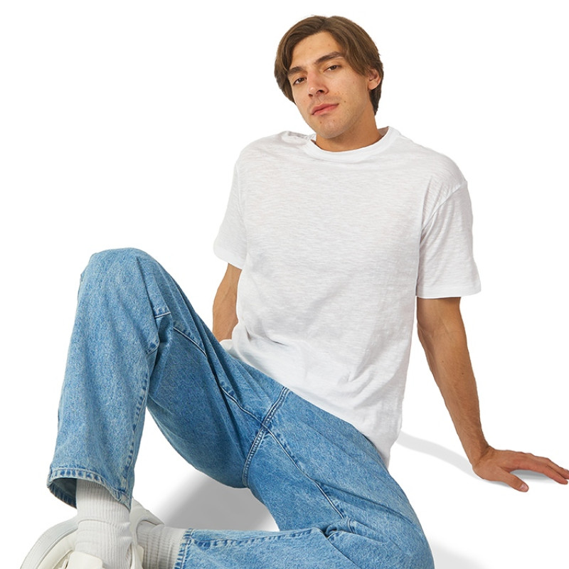 Футболка из джерси с протяжками «Portofino» унисекс, белый