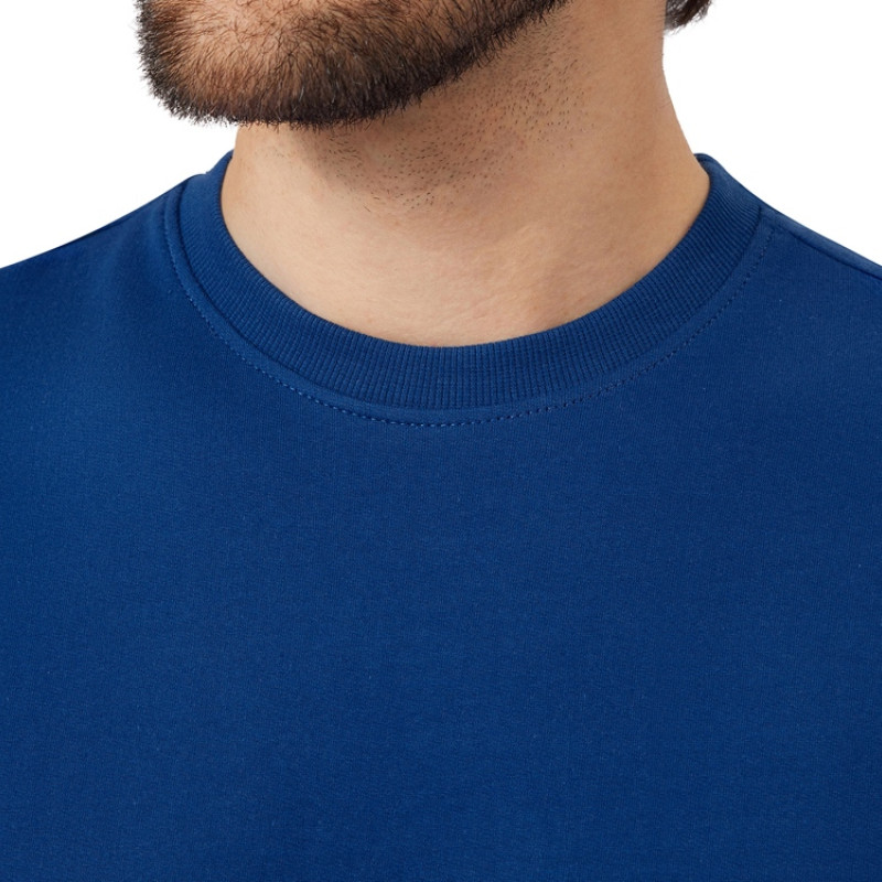 Футболка из френч терри «Warsaw» унисекс 220гр, кл. синий Футболка из френч терри «Warsaw» унисекс 220гр, кл. синий