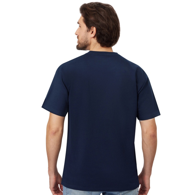 Футболка из френч терри «Warsaw» унисекс 220гр, темно-синий