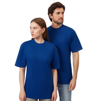 Футболка из френч терри «Warsaw» унисекс 220гр, кл. синий