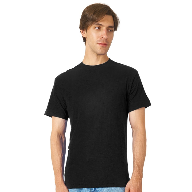 Футболка из джерси с протяжками «Portofino» унисекс, черный Футболка из джерси с протяжками «Portofino» унисекс, черный