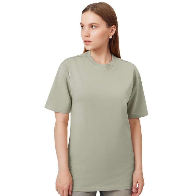 Футболка из френч терри «Warsaw» унисекс 220гр, оливковый