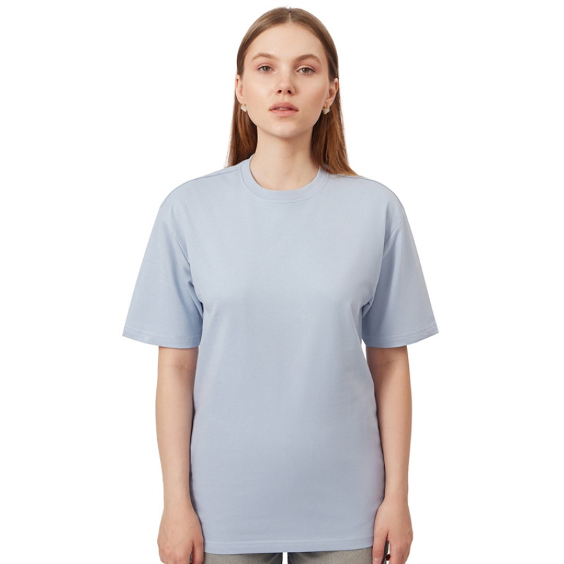 Футболка из френч терри «Warsaw» унисекс 220гр, небесно-голубой