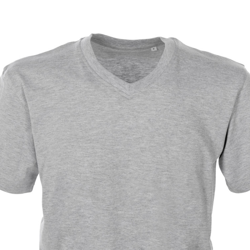 Футболка "Heavy Super Club" мужская с V-образным вырезом, серый меланж Футболка "Heavy Super Club" мужская с V-образным вырезом, серый меланж