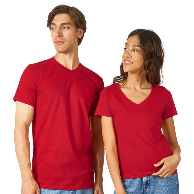 Футболка "Heavy Super Club" мужская с V-образным вырезом, красный Футболка "Heavy Super Club" мужская с V-образным вырезом, красный