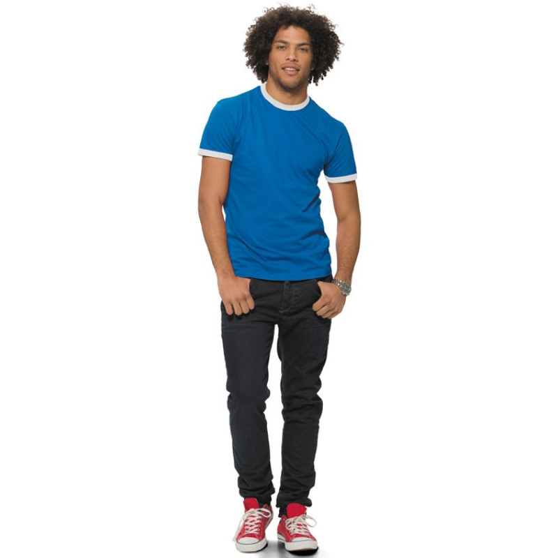 Футболка "Adelaide" мужская, небесно-синий/белый