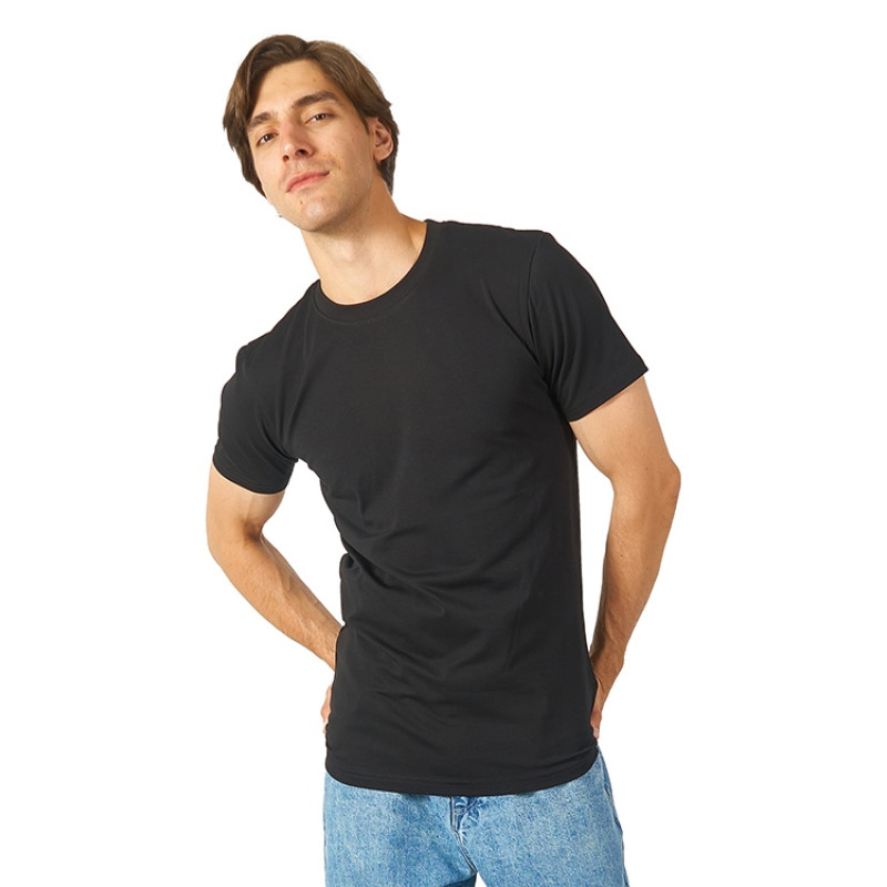 Футболка HD Fit короткий рукав с эластаном, мужская, чёрный