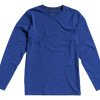 Ponoka мужская футболка из органического хлопка, длинный рукав, синий