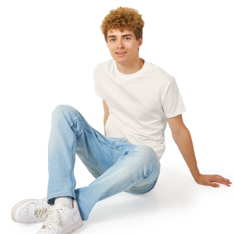 Футболка "Heavy Super Club" с боковыми швами, мужская, молочный Футболка "Heavy Super Club" с боковыми швами, мужская, молочный