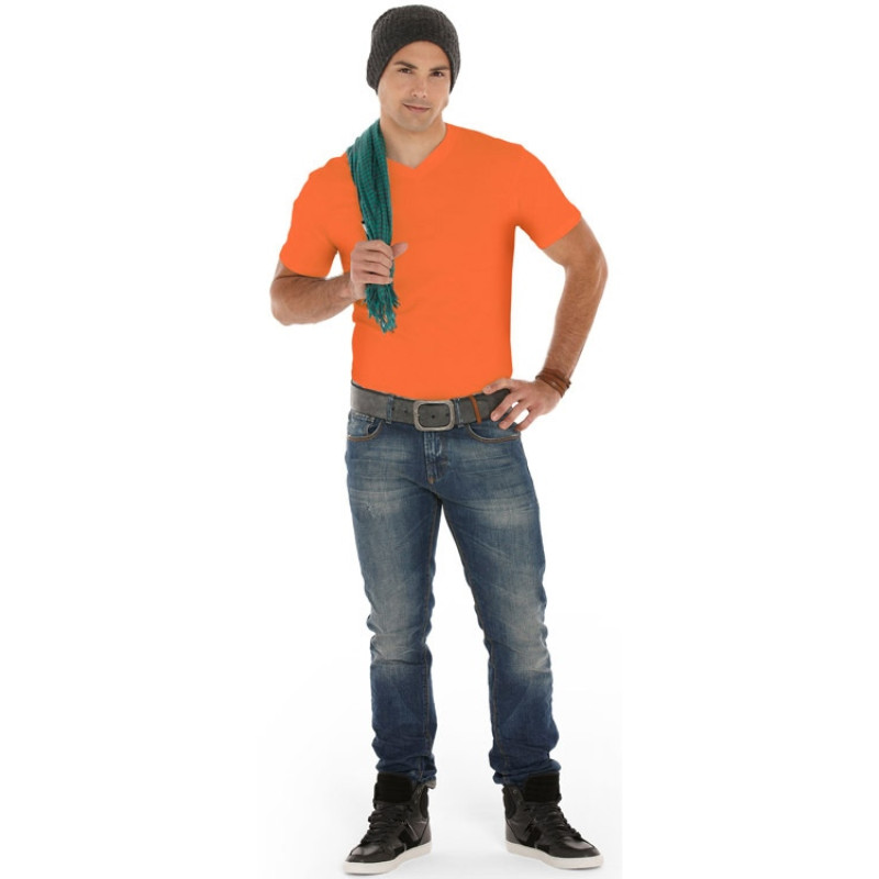 Футболка "Heavy Super Club" мужская с V-образным вырезом, оранжевый