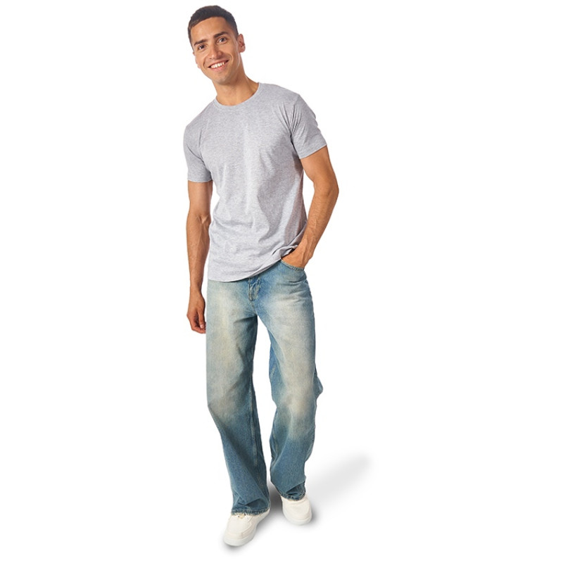 Футболка "Super Club" мужская, серый меланж