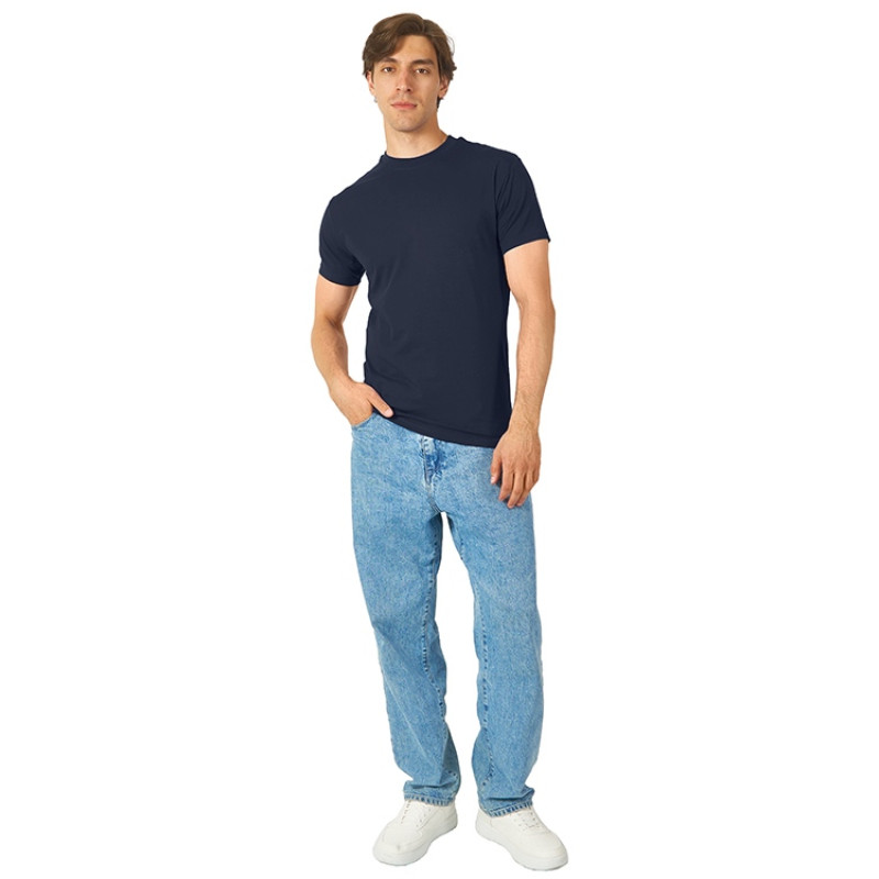 Футболка HD Fit короткий рукав с эластаном, мужская, тёмно-синий