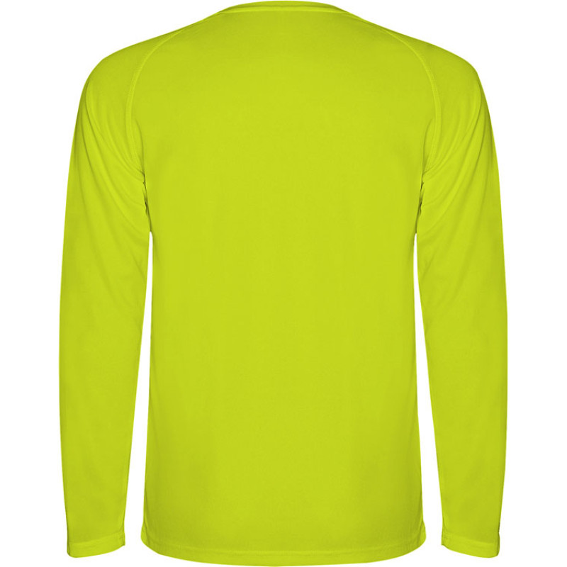 Футболка "Montecarlo " мужская с длинным рукавом, неоновый желтый