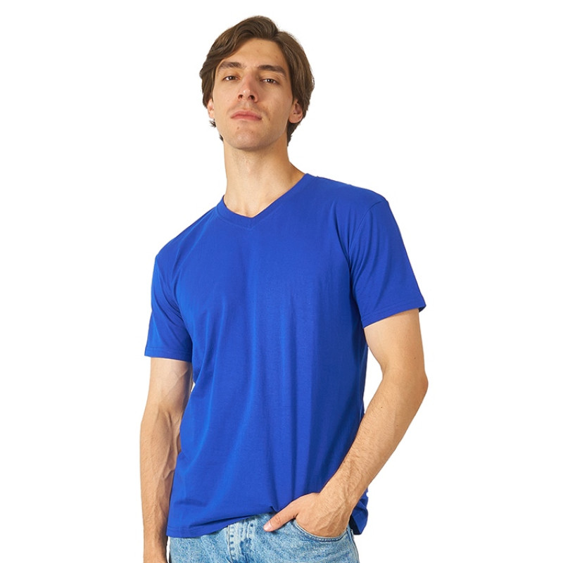 Футболка "Heavy Super Club" мужская с V-образным вырезом, кл. синий