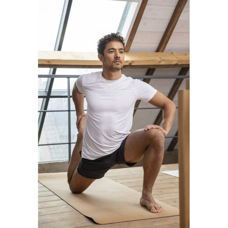 Borax Мужская футболка с короткими рукавами из переработанного полиэстера, сертифицированного согласно GRS - сплошной черный