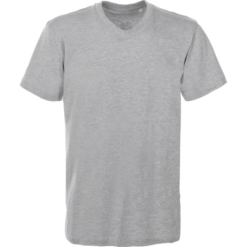Футболка "Heavy Super Club" мужская с V-образным вырезом, серый меланж Футболка "Heavy Super Club" мужская с V-образным вырезом, серый меланж