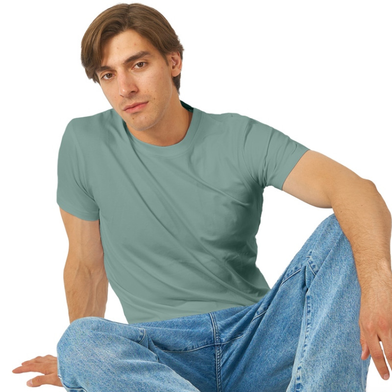 Футболка HD Fit короткий рукав с эластаном, припылено-бирюзовый