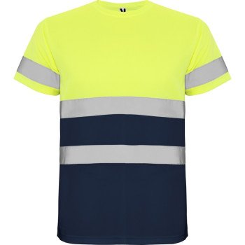 Футболка "Delta" мужская, нэйви/неоновый желтый