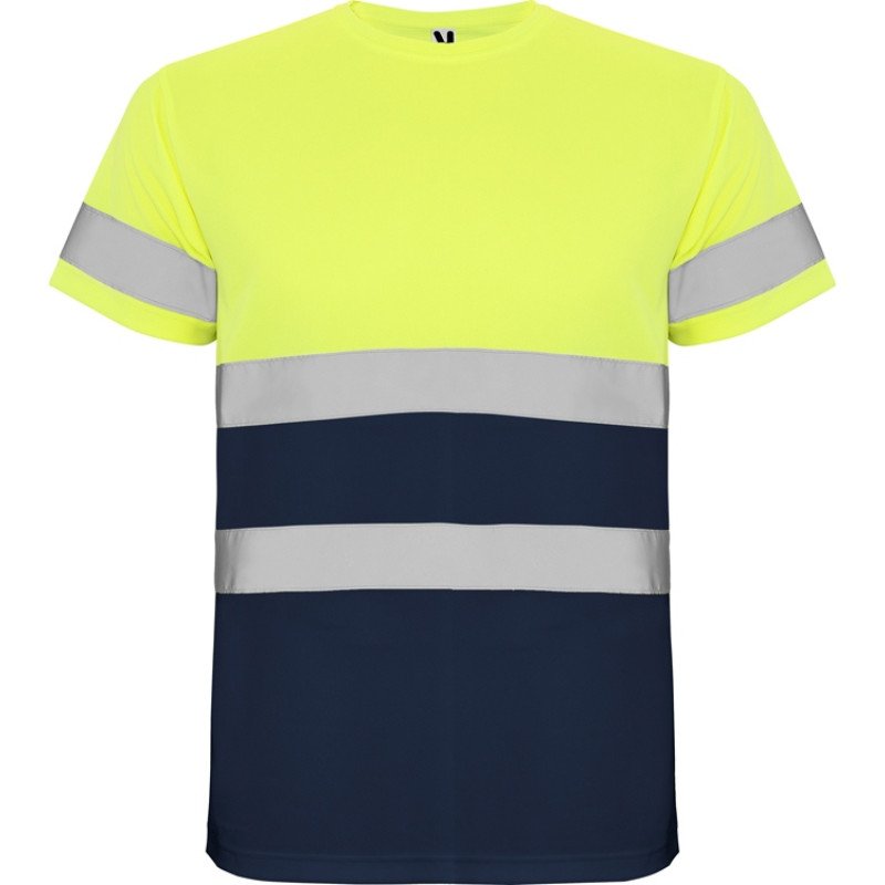Футболка "Delta" мужская, нэйви/неоновый желтый