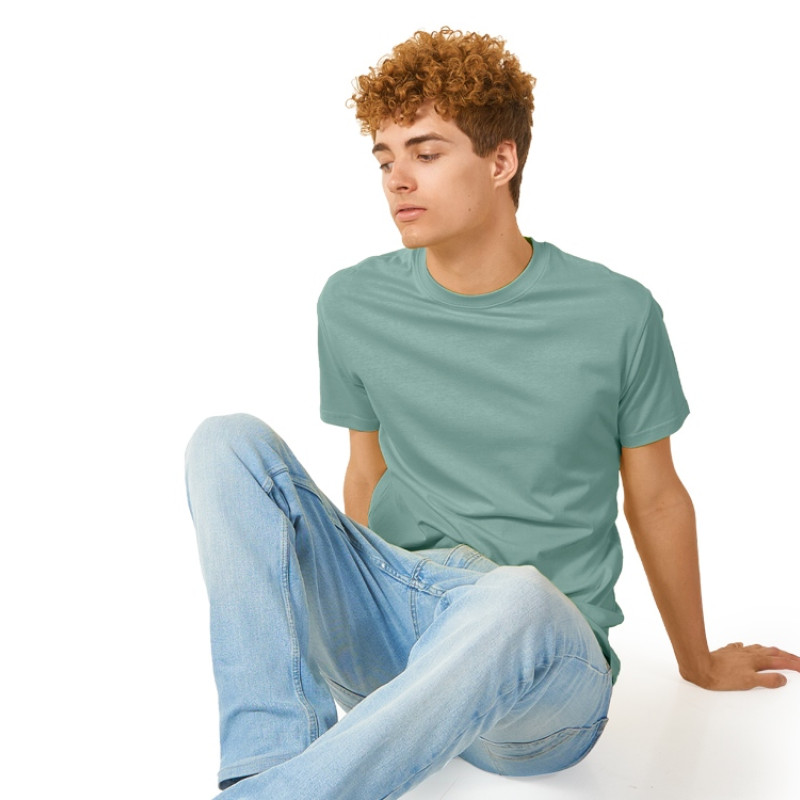 Футболка "Heavy Super Club" с боковыми швами, мужская, припылено-бирюзовый Футболка "Heavy Super Club" с боковыми швами, мужская, припылено-бирюзовый