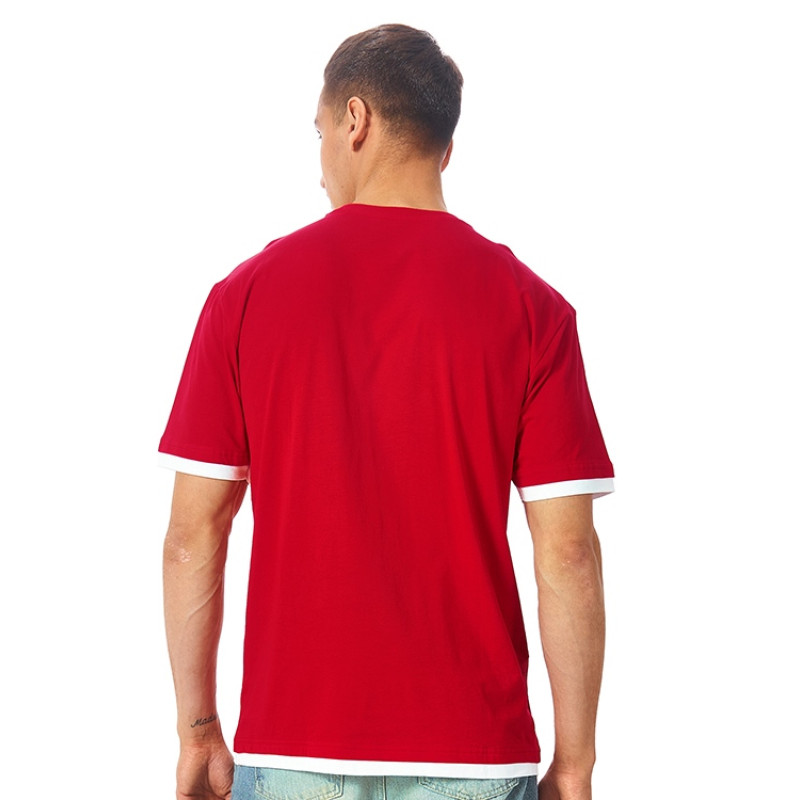 Футболка «Rotterdam» мужская, красный/белый