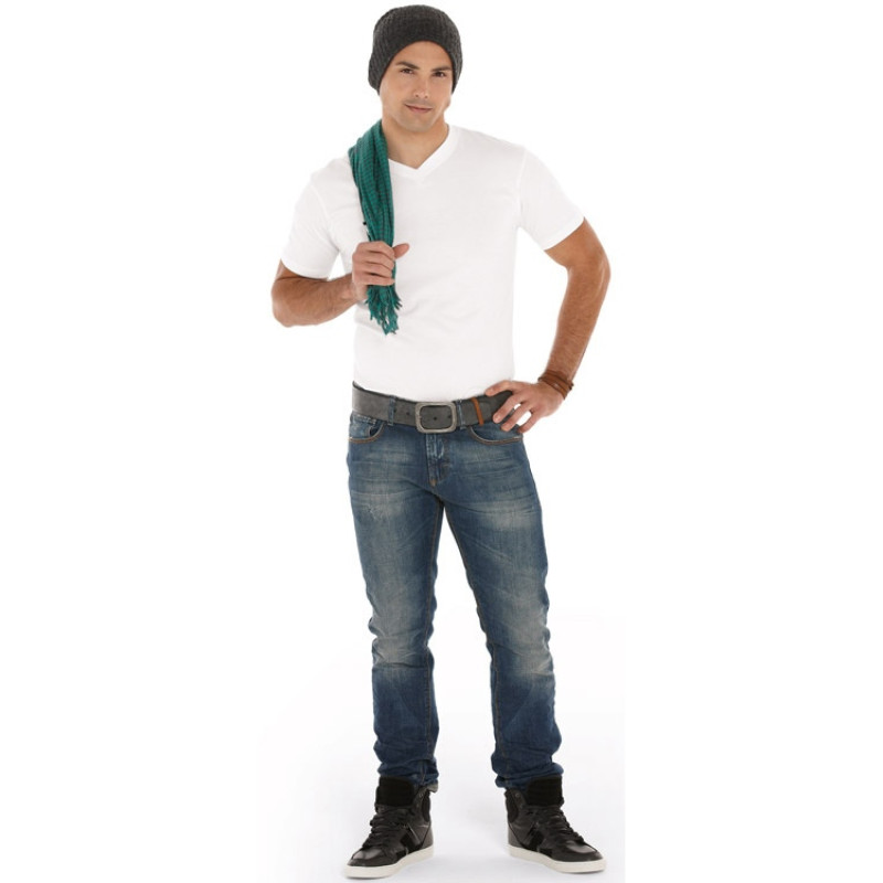 Футболка "Heavy Super Club" мужская с V-образным вырезом, белый