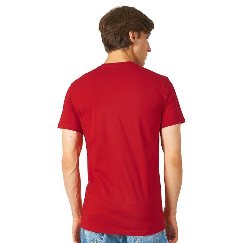 Футболка "Heavy Super Club" мужская с V-образным вырезом, красный Футболка "Heavy Super Club" мужская с V-образным вырезом, красный