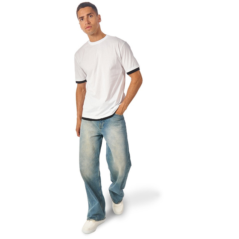 Футболка «Rotterdam» мужская, белый/черный