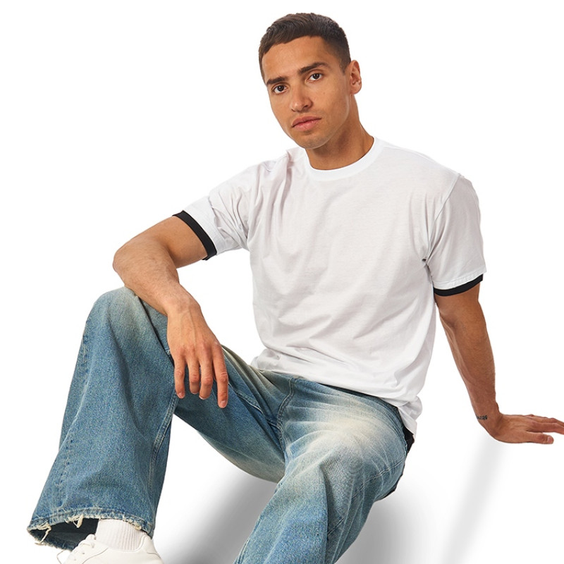 Футболка «Rotterdam» мужская, белый/черный