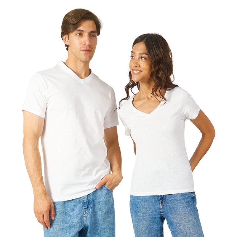 Футболка "Heavy Super Club" мужская с V-образным вырезом, белый