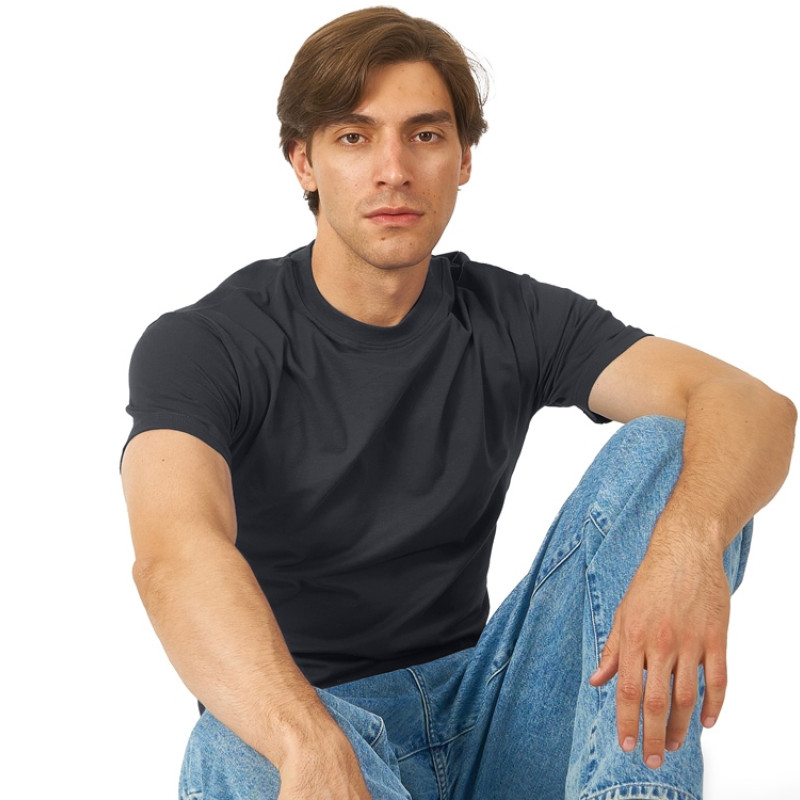 Футболка HD Fit короткий рукав с эластаном, темно-серый