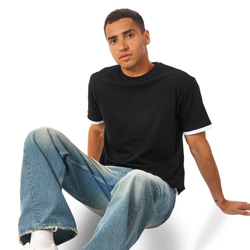 Футболка «Rotterdam» мужская, черный/белый Футболка «Rotterdam» мужская, черный/белый