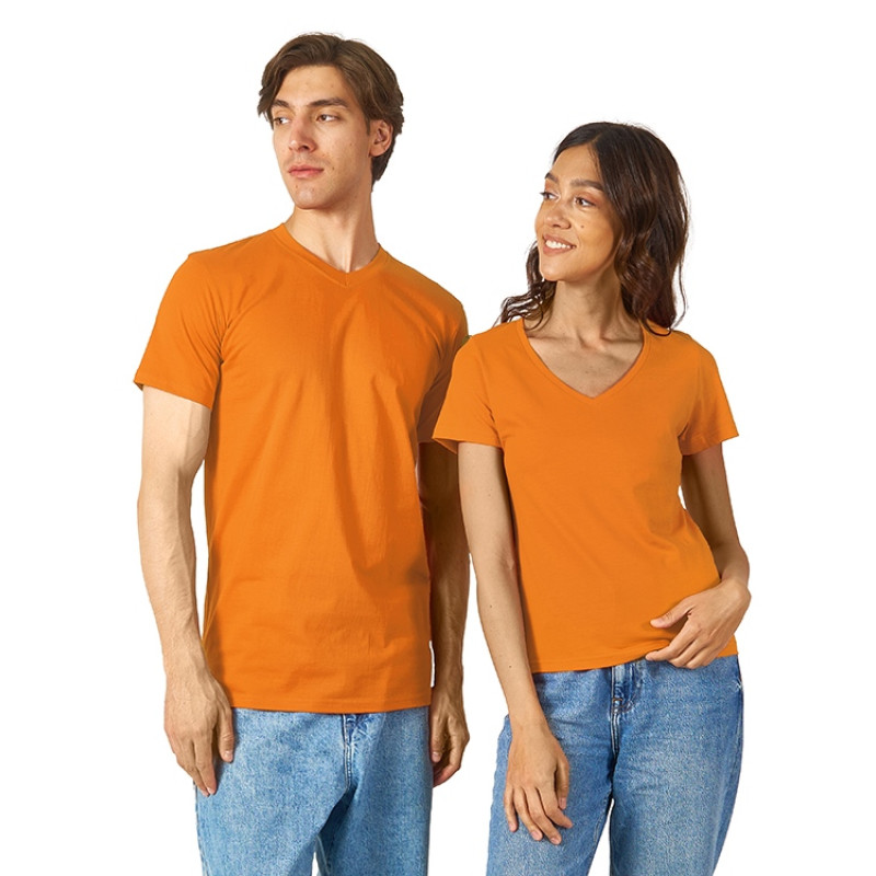 Футболка "Heavy Super Club" мужская с V-образным вырезом, оранжевый