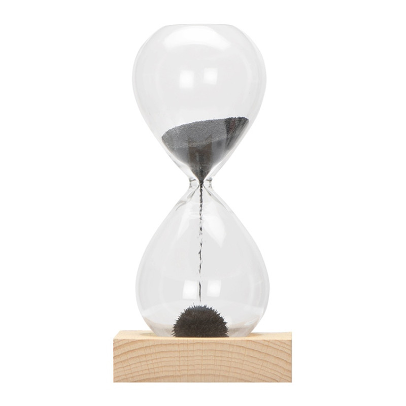 Песочные магнитные часы на деревянной подставке "Infinity"