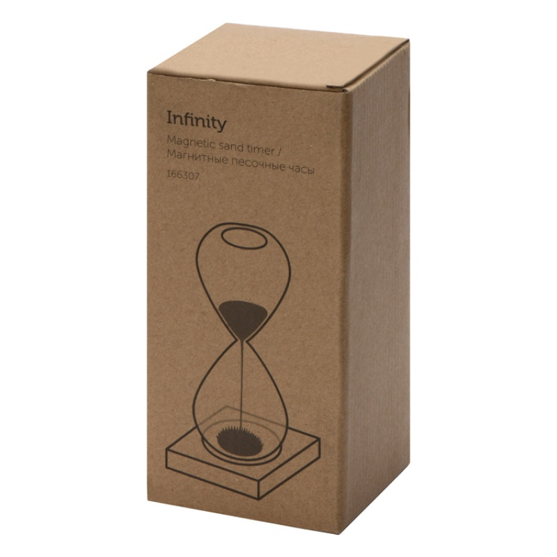 Песочные магнитные часы на деревянной подставке "Infinity"