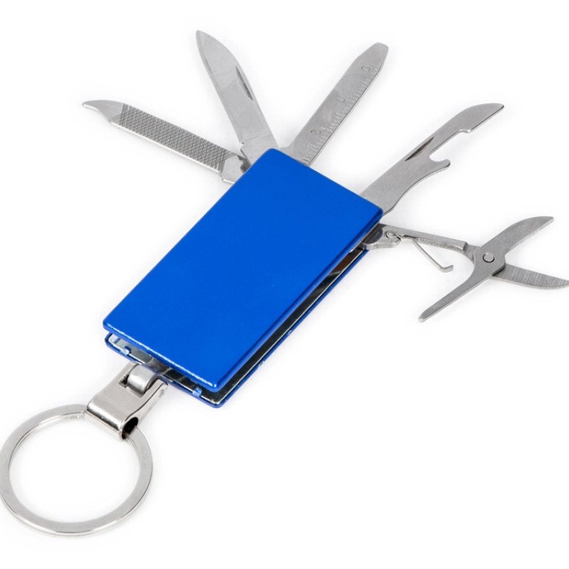 Мультитул-брелок 5-в-1 «Badge», синий