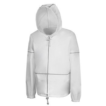 Короткий дождевик "Tornado" со светоотражающими элементами, белый