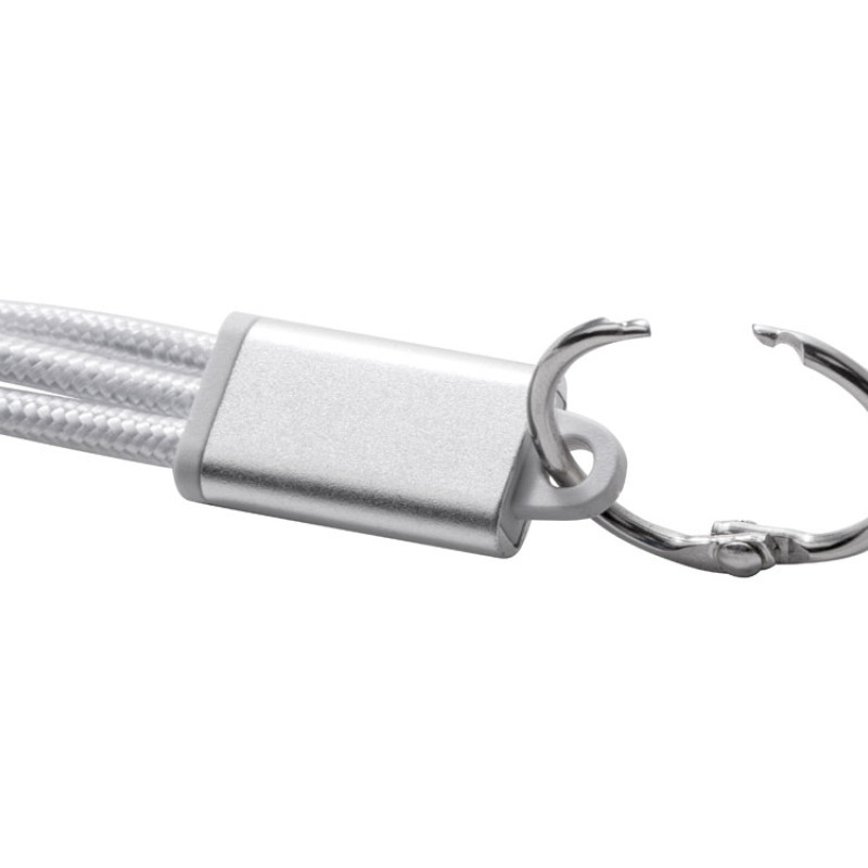 Кабель для зарядки «Tres» с брелоком, серый