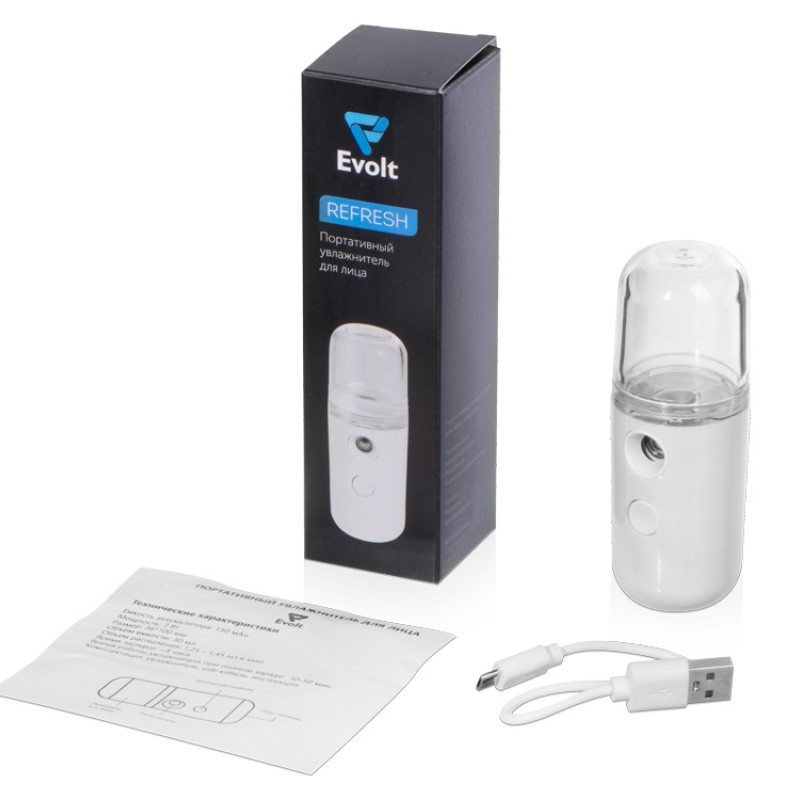 Портативный увлажнитель для лица "Refresh",  белый