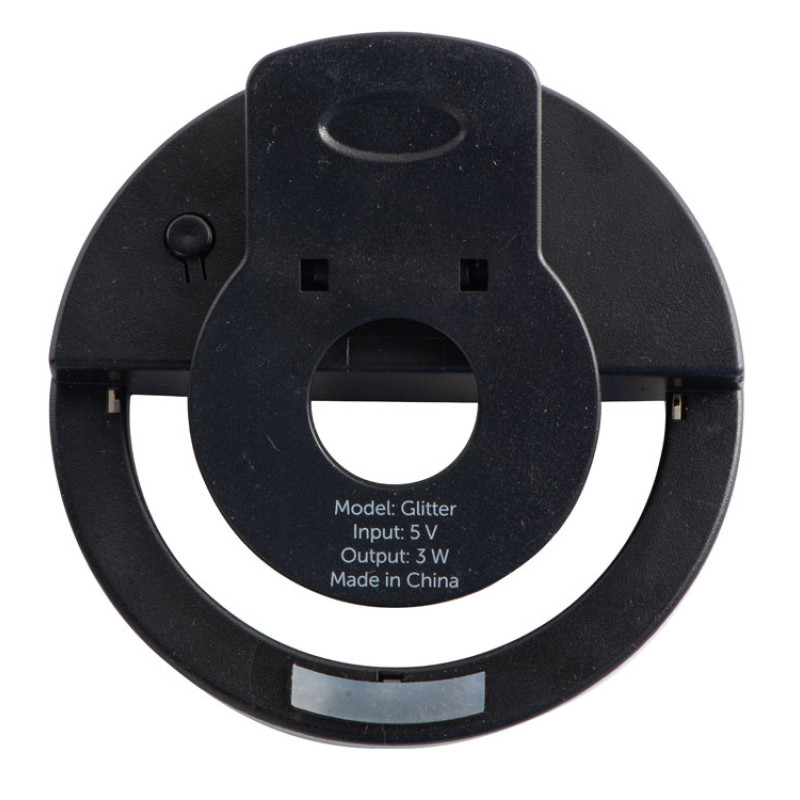 Световое кольцо для селфи "Glitter", черный